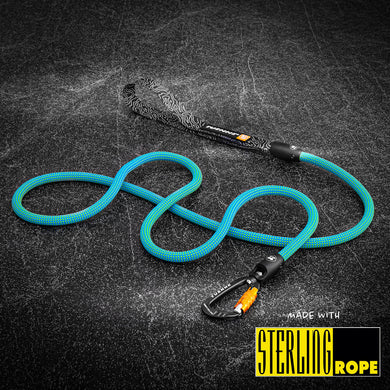 climbing rope dog leash teal