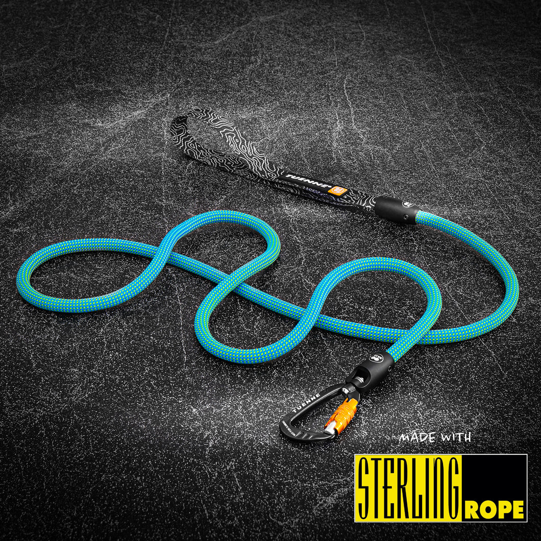 climbing rope dog leash teal